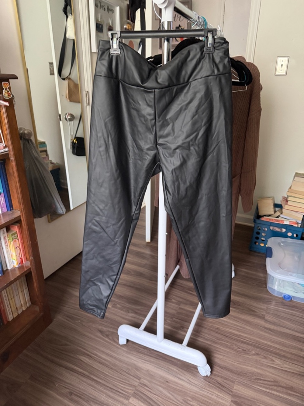 Black Faux Leather Leggings - Women Pants & Jumpsuits